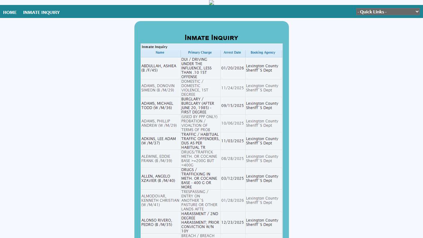 Lexington County Sheriff Office P2C