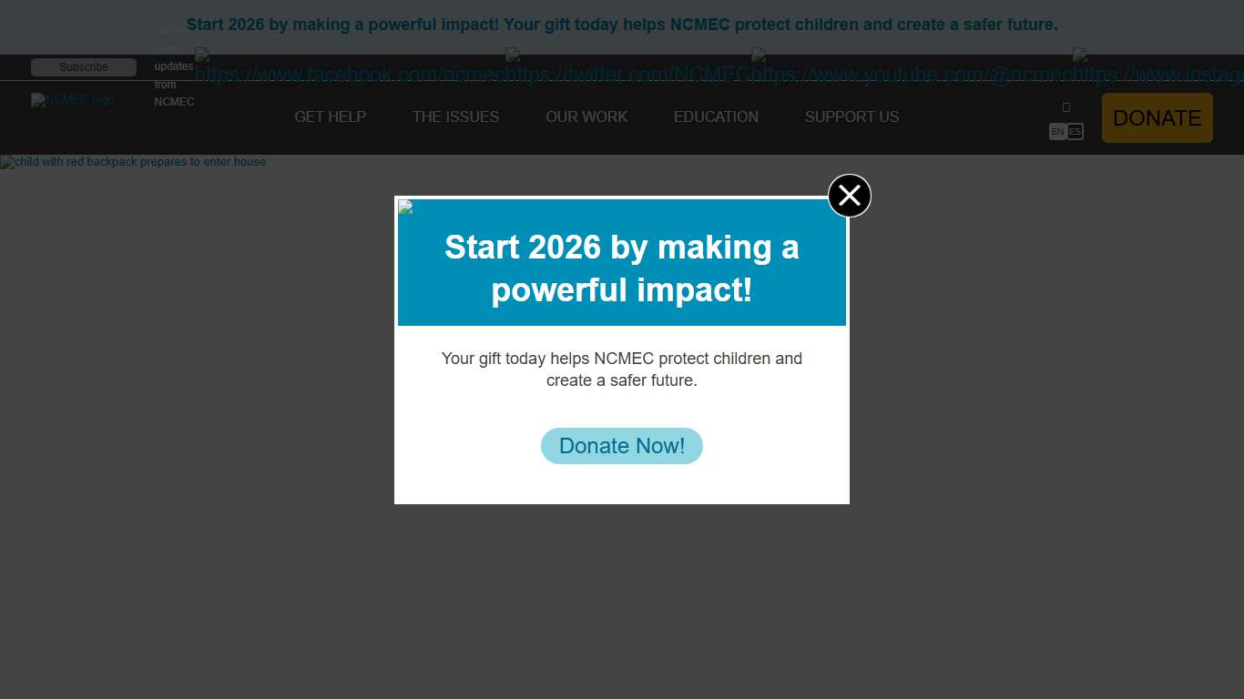 National Center for Missing & Exploited Children